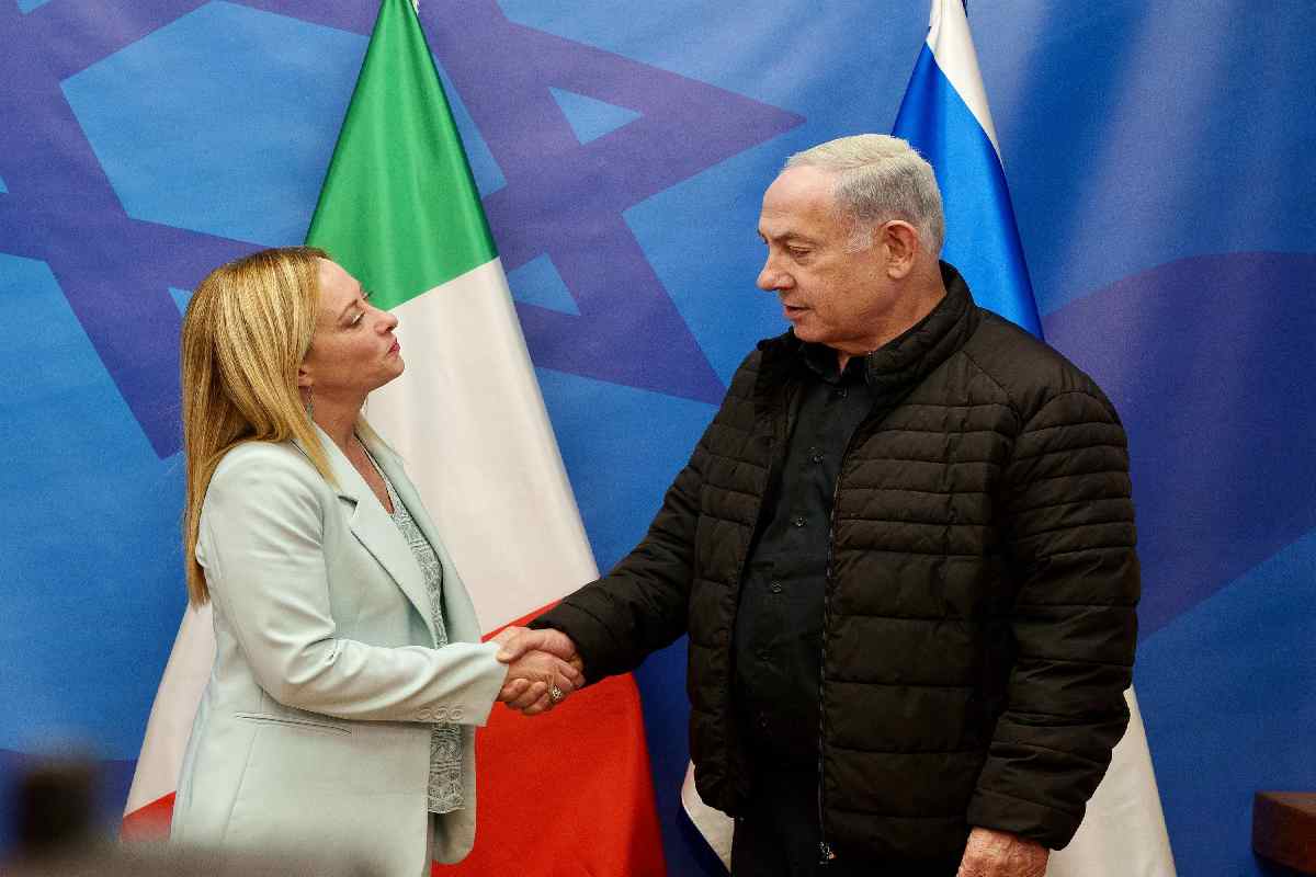 Incontro a Tel Aviv tra Giorgia Meloni e il premier israeliano Benjamin Netanyahu