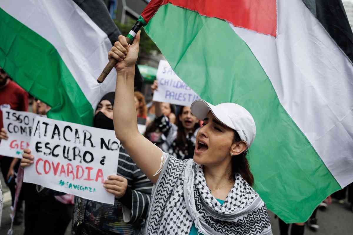 Bandiere palestinesi a Washington