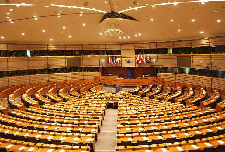 L'aula del Parlamento europeo a Bruxelles