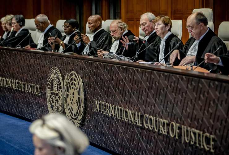 I giudici della Corte internazionale di giustizia dell'Aja