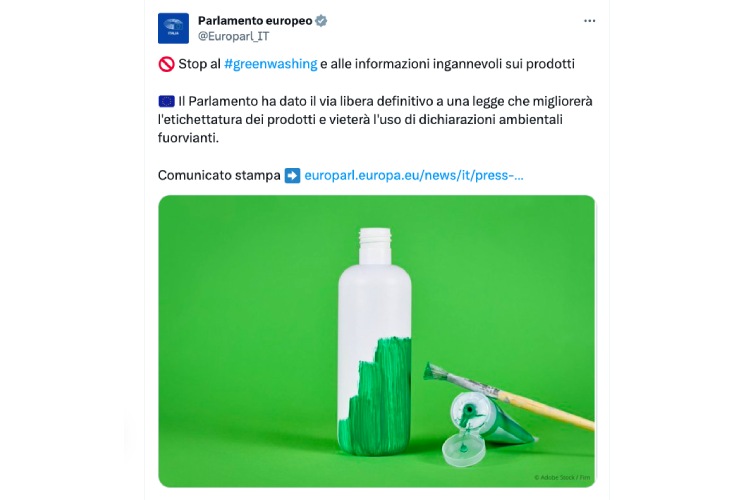 Parlamento Ue contro il greenwashing